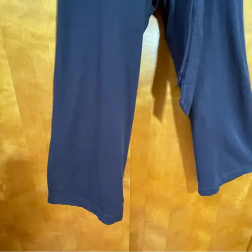 Boden Navy Blue Sleeveless Jumpsuit Womens 6 Tall Belted Wide Leg Pockets Comfy Size undefined