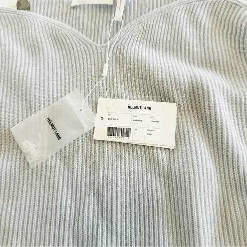 Helmut Lang Strap V-neck Long-sleeve
Sweater | Cyber Blue | NWT | Large