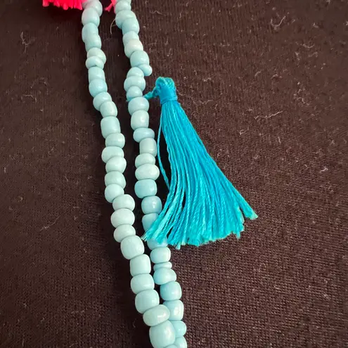 Hand Crafted Beaded Tassel Necklace NOWT