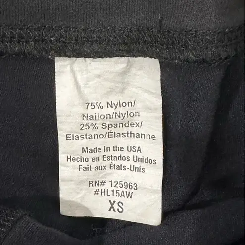 Beyond Yoga Shimmer Essential Long Leggings Black Foil Mid Rise XS Sporty Chic