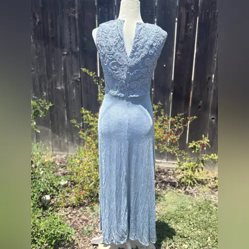 Casadei Vintage Blue A-line Full-Length Sample Dress Women’s Size Small