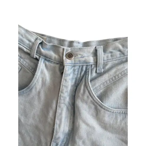 Bill Blass Vintage Light Wash Cuffed 100% Cotton High Waist Jeans Shorts Size 6