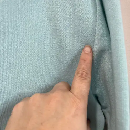 PINK Victoria’s Secret Hoodie XS NWT Mint Blue Crop Script Logo Sweatshirt