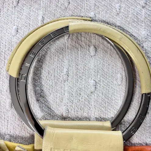 Diesel spare parts Vintage Leather patchwork Yellow and Orange 70’s bag