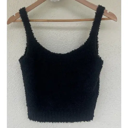 SKIMS Cozy Knit Lounge Tank Top Women’s Size S M Black Textured Boucle Neutral