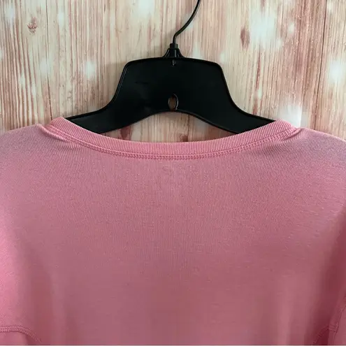 Russell Athletic  Pink Long Sleeve V Neck T Shirt