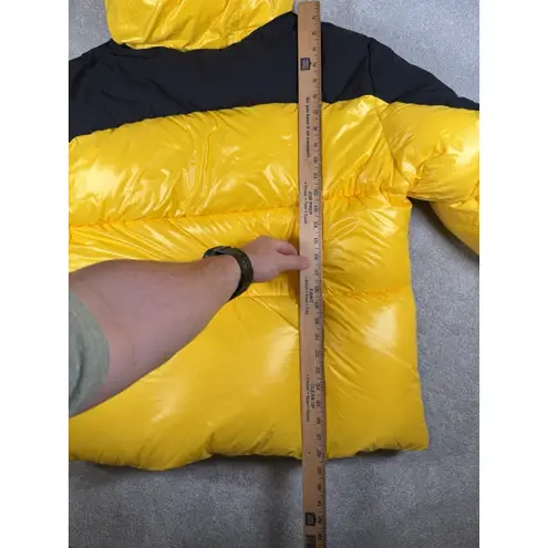 Save The Duck Luma Hooded Puffer Yellow/Black Unisex Jacket XL D3790U