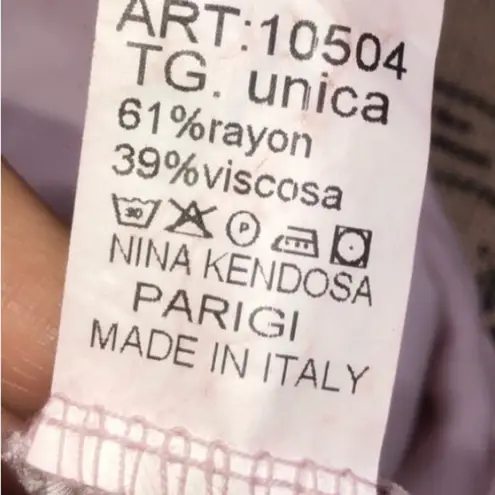 Nina Kendosa Paris Camisole Silky Lace Eyelash Fringe Top Size Small to Medium