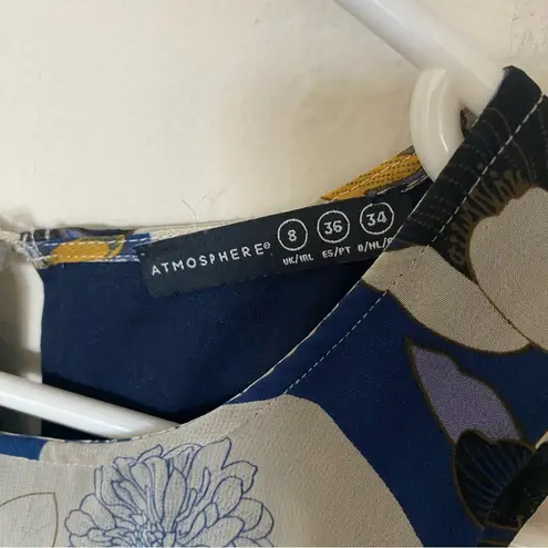 Atmosphere Flowy Blue Floral Flowy High Low Dress Size Small