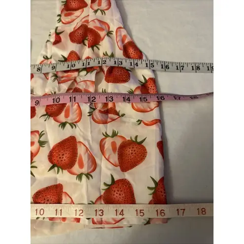 Retro Stage Womens Blouse Size XL Strawberry Mediterranean, European Tomato Girl