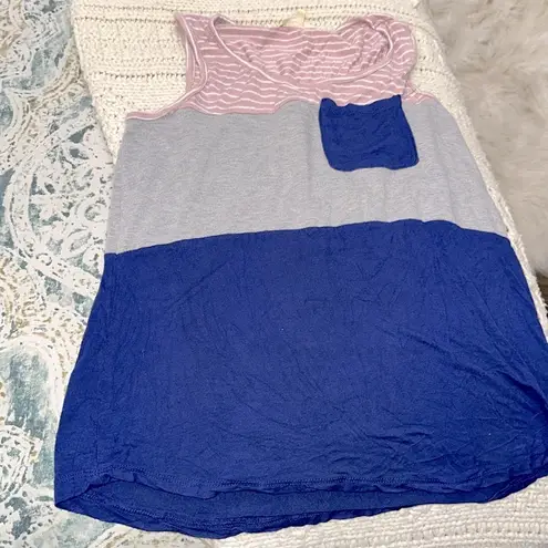 Wishful park Pink, Gray, and Blue Tank Top size medium