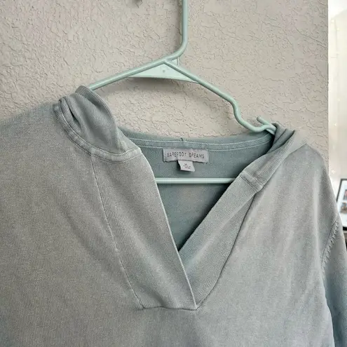 Barefoot Dreams | Sunbleached 100% cotton bonfire hoodie sage green size medium