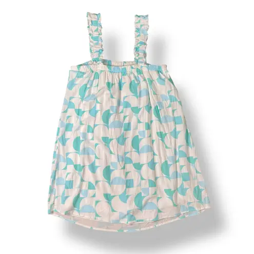 Emily Wonder Soft Green Geometric Sundress Size Large Summer, Casual, Beach