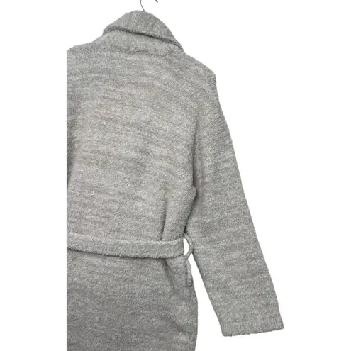 Barefoot Dreams Cozy Chic Robe Womens 2 Tan Solid Long Sleeve Belted Lounge