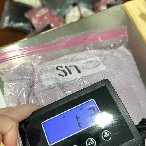 St. John Womens Blazer Small Purple Knit Cashmere Wool Gold Button Jacket Pocket