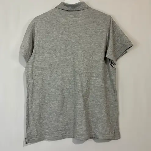 Polo Ultra Club Women’s The Basics Button Short Sleeve Shirt Light Grey NWT