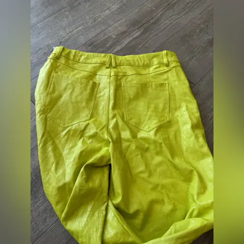 Naked Wardrobe Lime Green Straight-Leg Pants