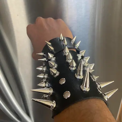 3 PCs Gothic PU leather Spiked Studded Bracelets