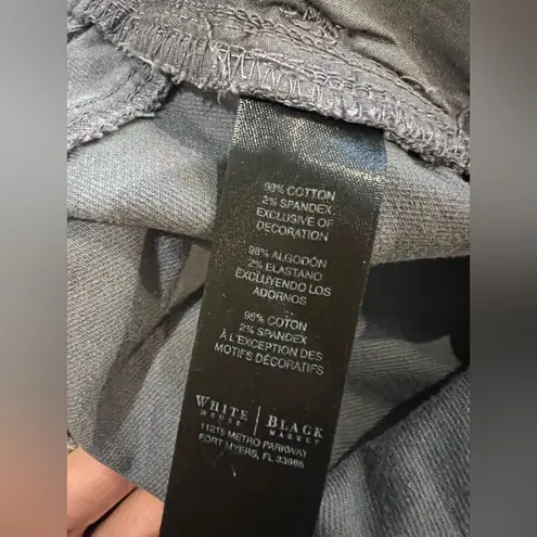 White House | Black Market  Velvet Skinny Jeans — Gray, Size 12R, Zip Hem EUC
