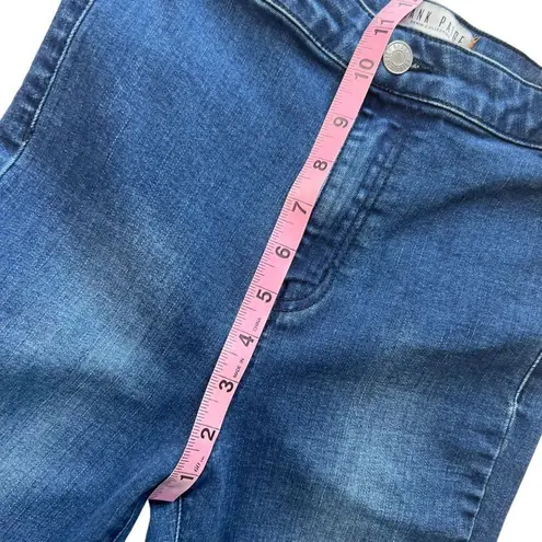 Blank Paige Stretchy High Rise Raw Hem Flare Jeans