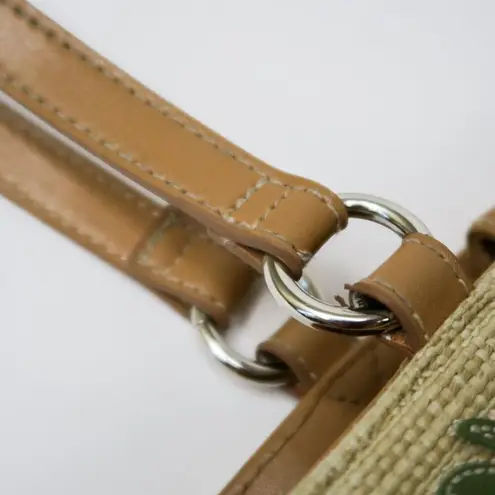 Vintage 90s Beach Summer Applique Purse Tan