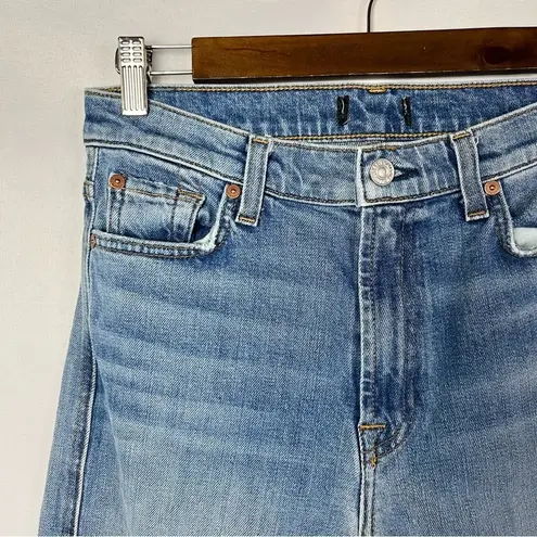 7 For All Mankind  High Waist Cropped Straight Jeans 28