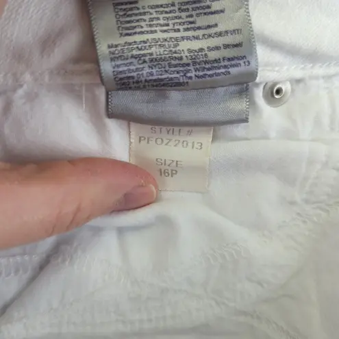 NYDJ Marilyn Straight White Denim Jeans Women's 16P Petite Lift Tuck Technology