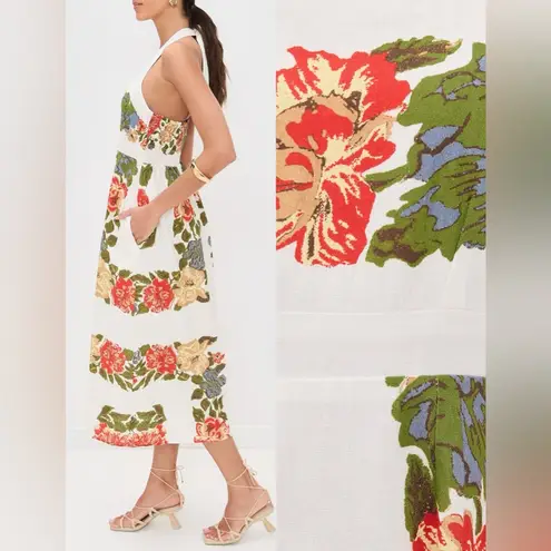 Cosabella NEW Cleobella Milly Floral Linen Halter Midi Dress sz M