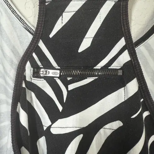 Free People  Movement Zebra Printed Hot Shot Onesie Romper Sz XS