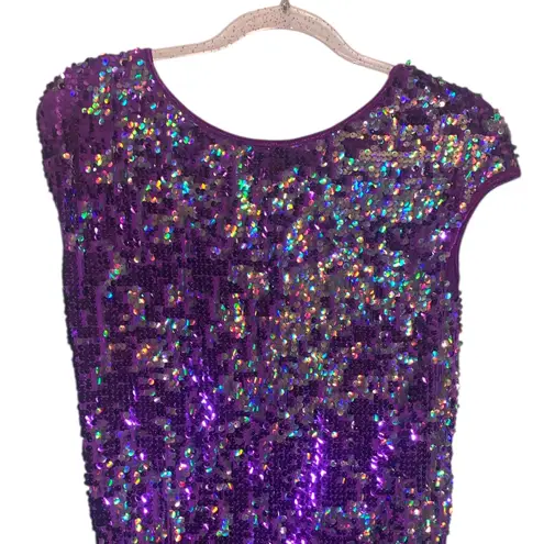 Woman’s Sparkling Purple Romper Dance Ballet costume party