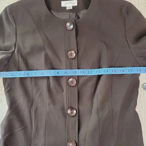 Josephine Essentials Brown Button Front Career Office Blazer Jacket Size 6