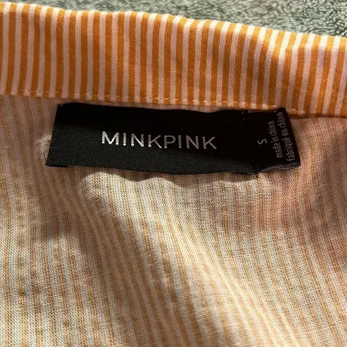 MINKPINK Revolve  “Eliza” Striped Tie Shirt