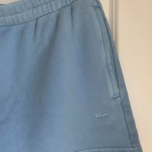 SKIMS French Terry Classic Short in Blue Bell, Size X-Small
