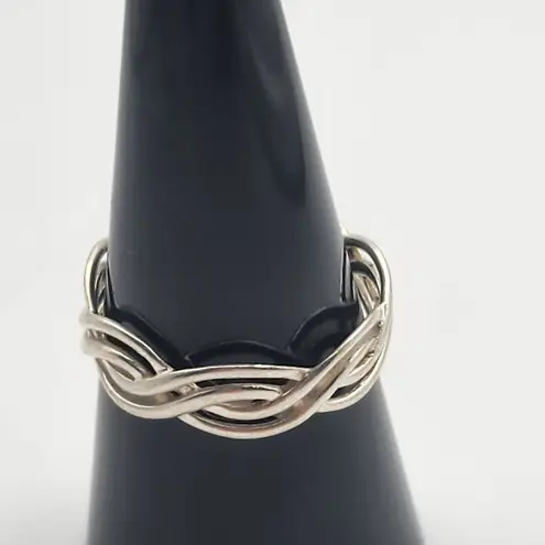 International Bullion Brokers Sterling Silver Interwoven Ring (9)