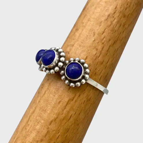 Sterling Silver Genuine Lapis Lazuli Ring - Sz 10