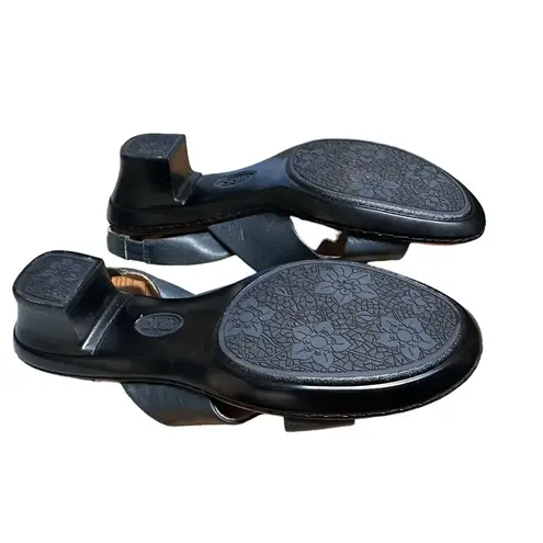 Sofft Slide Sandal Kitten Heels Women’s Size 8M Navy Leather Open Toe Slingback Blue