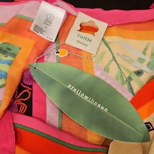 Farm Rio ππ Summer Scarf Sarong Swimsuit Cover Up ~ Multi-Color Tropical Print