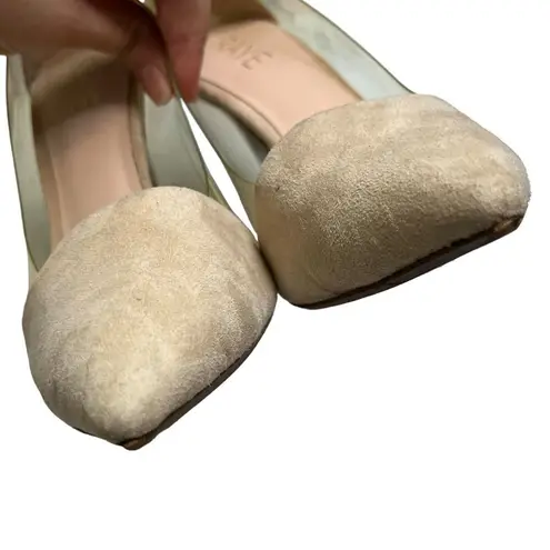 Raye Raey Revolve Suede PVC Pumps Heels Neutrals Stiletto Women’s Size EU 39 US 9