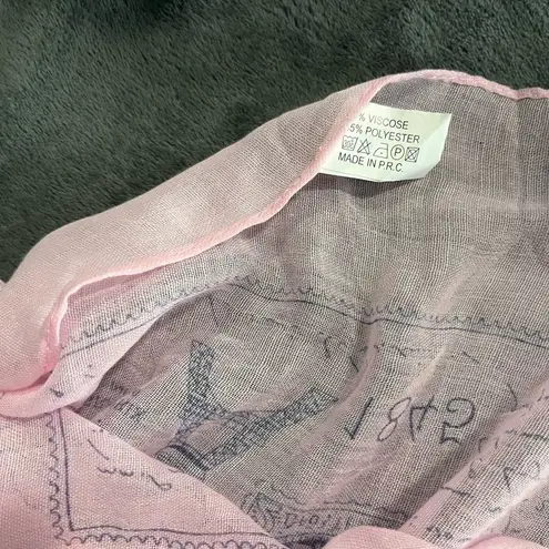 Elegant Baby Pink Paris themed Scarf