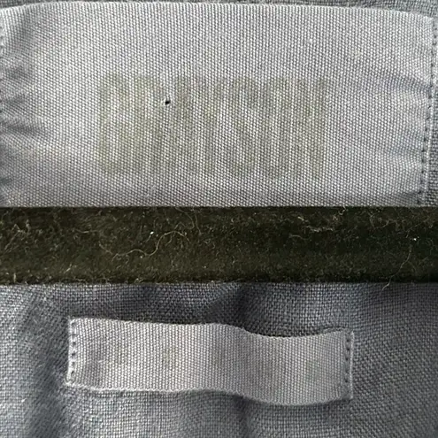 Grayson The Artist Short Sleeve Linen Dress Slate Blue Sz 4 Large