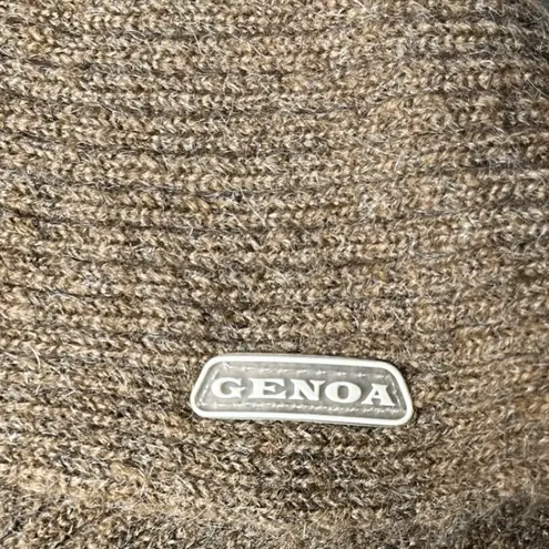 Alpaca Wool Blend Drape Cardigan Cozy Shawl Collar Open Front (M) Brown Size M