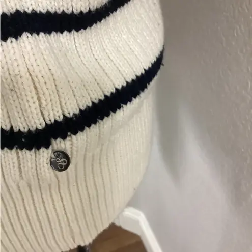 Scotch & Soda - Cream Sweater w/ Black Stripe & Puff Sleeve, Size L - Image 6