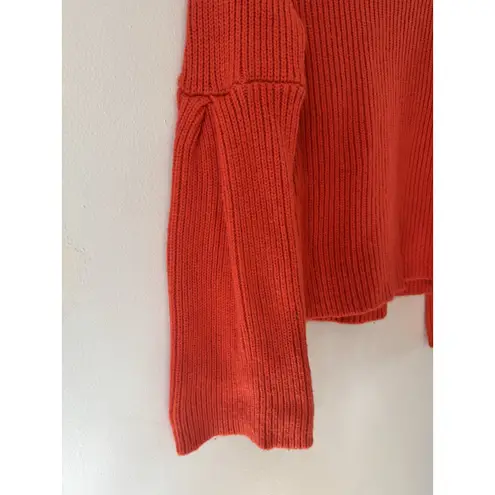 Boden USA Boden Coral Ribbed Bell Sleeve Wool Alpaca Blend Crewneck Sweater Womens Small