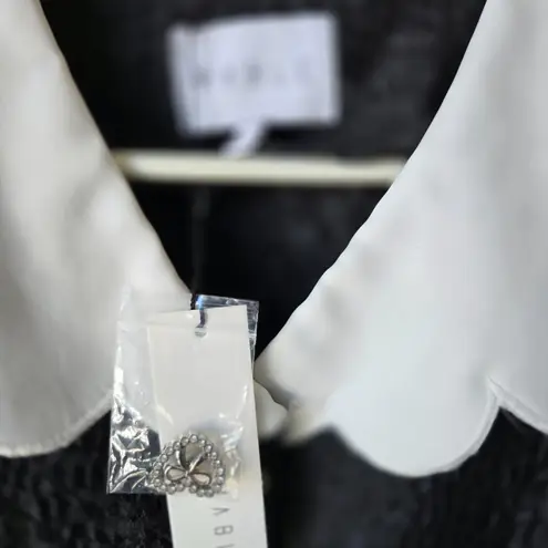 Mable Adara Peter Pan Collar Mini Dress NWT Size Small Black