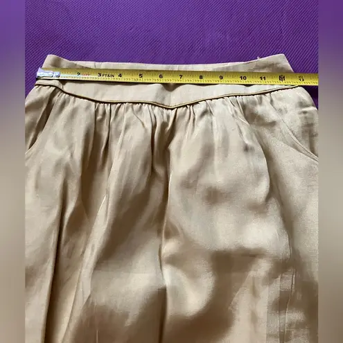 Vintage Japanese Q Yellow Skirt With Pockets Made in Korea