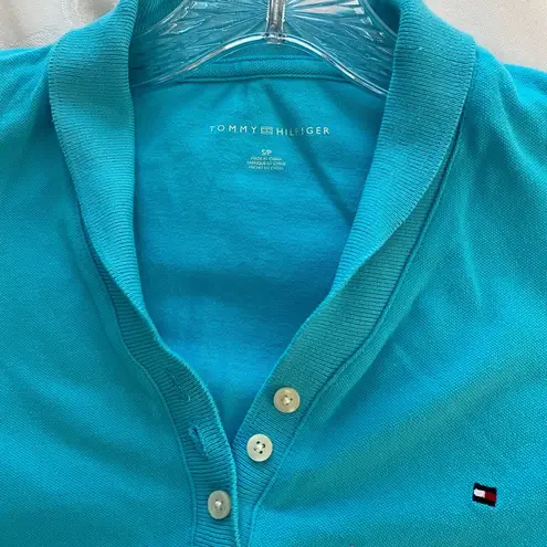 Tommy Hilfiger  Aqua Blue Short-Sleeved Polo Shirt S