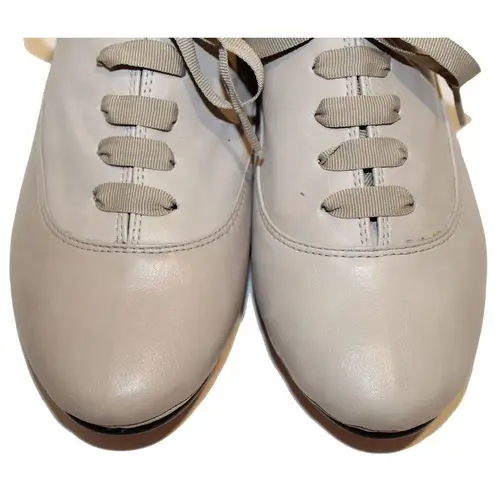 Luxury Rebel BIRKIN Gray Leather Oxford Womens 8.5