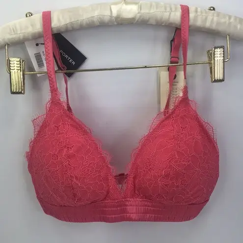 New Love Stories Darling Lace Bralette Rasberry Pink 32 C/D Size undefined