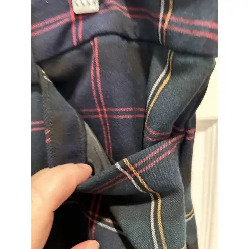 Christopher & Banks Pants Womens 16 Green Plaid Mid-Rise Holiday Party Festive