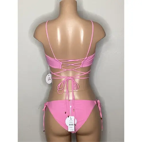 PilyQ New. PQ pink bandeau bikini set. S -top/M-bottom. Retails $148